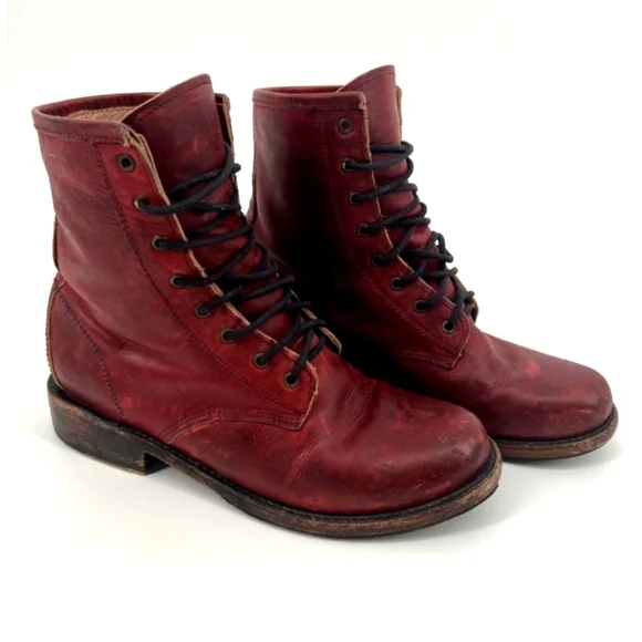 RARE Freebird by Steven Women's Size 8 Charlie Combat Boots Leather - Picture 1 of 14